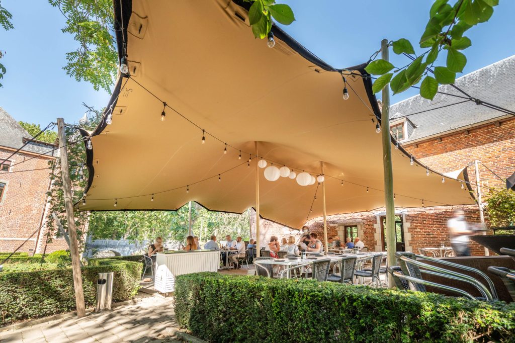 Garden centre canopy structure using a Qtents stretch tent